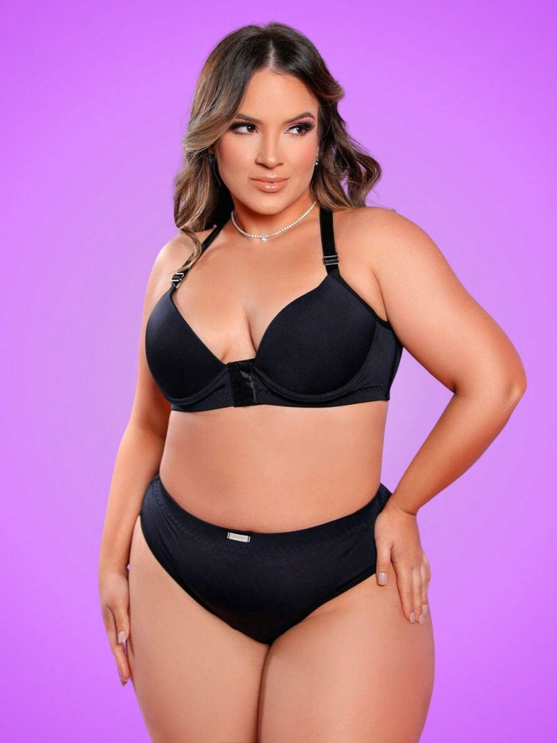 Conjuto Nadador Fio Duplo de Lingerie Plus Size BS2061