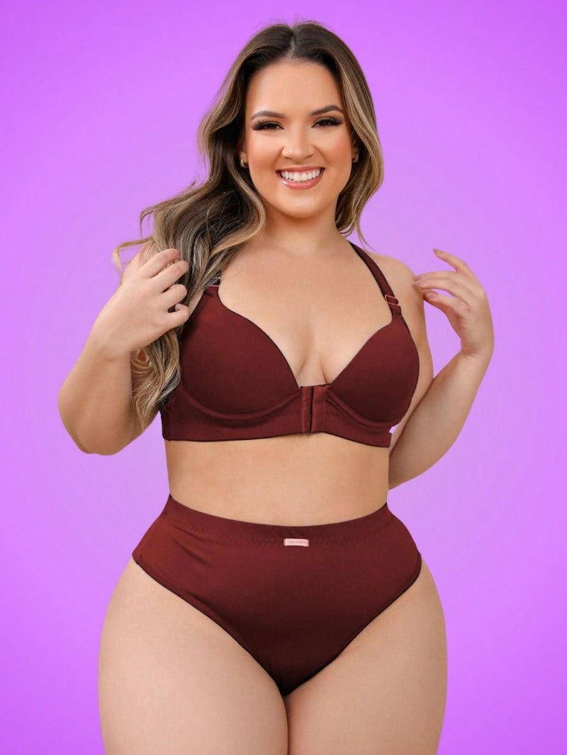 Conjuto Nadador Fio Duplo de Lingerie Plus Size BS2061